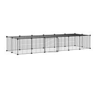 Vidaxl Cage Animaux De Compagnie À 28 Panneaux Et Porte Noir 35x35 Cm
