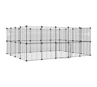 Vidaxl Cage Animaux De Compagnie À 36 Panneaux Et Porte Noir 35x35 Cm