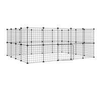 Vidaxl Cage Animaux De Compagnie À 36 Panneaux Et Porte Noir 35x35 Cm
