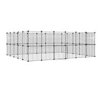 Vidaxl Cage Animaux De Compagnie À 44 Panneaux Et Porte Noir 35x35 Cm