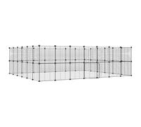 Vidaxl Cage Animaux De Compagnie À 52 Panneaux Et Porte Noir 35x35 Cm
