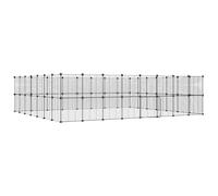 Vidaxl Cage Animaux De Compagnie À 60 Panneaux Et Porte Noir 35x35 Cm