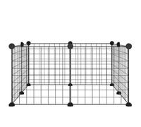Vidaxl Cage Animaux De Compagnie À 8 Panneaux Noir 35x35 Cm Acier