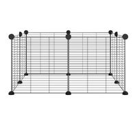 Vidaxl Cage Animaux De Compagnie À 8 Panneaux Noir 35x35 Cm Acier
