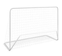 vidaXL Cage de Football Acier Blanc But de Football Cage de Gardien 90684