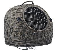 Vidaxl Cage De Transport Pour Chats Gris 45x35x35 Cm Saule Naturel