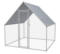 vidaXL Cage extérieure pour poulets Acier galvanisé 2 x 2 x 1,92 m