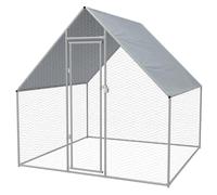 vidaXL – Cage extérieure pour poulets – Acier galvanisé – 2 x 2 x 1,92 m