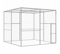 vidaXL Cage pour Chat 3x3x2,5 m Acier Galvanisé Animaux Jardin Extérieur