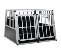 vidaXL Cage pour chien avec double porte – aluminium – 94 x 88 x 69 cm