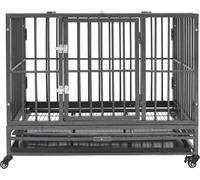 vidaXL Cage pour chien avec roulettes acier 92x62x76 cm