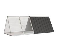 Vidaxl Cage Pour Lapin Anthracite 201,5x80,5x71 Cm Acier Galvanisé