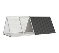Cage pour Lapin Clapier Maison Enclos Jardin Patio Gris Acier Galvanisé vidaXL