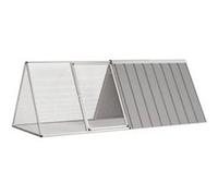 vidaXL Cage pour lapin 201,5×80,5×71 cm Acier galvanisé Porte à charnière Gris