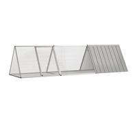 Vidaxl Cage Pour Lapin Gris 302,5x80,5x71 Cm Acier Galvanisé