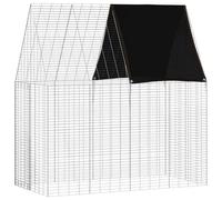 Vidaxl Cage Pour Lapins Argenté 200 X 100 X 210 Cm Acier Galvanisé