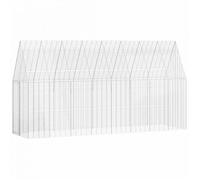 VidaXL Cage pour lapins en acier galvanisé 400 x 100 x 210 cm - habitat extérieur