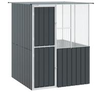 vidaXL Cage à oiseaux – Moderne d'extérieur Anthracite Acier galvanisé 154x154x200 cm