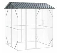 vidaXL Cage pour Oiseaux Anthracite 215 x 208 x 247 cm Acier galvanisé, Aviary pour Jardins, Design rectangulaire, Habitat Moderne pour Oiseaux, Espace spacieux et Durable