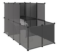 Vidaxl Cage Pour Petits Animaux Noir 142x74x93 Cm Pp Et Acier