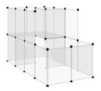 vidaXL Cage pour Petits Animaux Transparent 142x74x93 cm PP et Acier Clapier