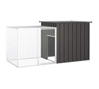 vidaXL Cage pour poules 200 x 91 x 100 cm Acier galvanisé Anthracite