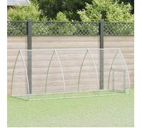 vidaXL Cage pour poules 300x105x120 cm acier galvanisé argenté