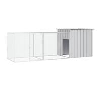 Vidaxl Cage Pour Poules Gris 300x91x100 Cm Acier Galvanisé