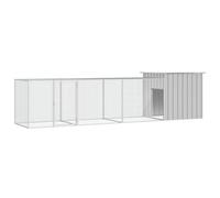 Vidaxl Cage Pour Poules Gris 400x91x100 Cm Acier Galvanisé