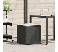Vidaxl Caisse De Rangement D'extérieur Noir Et Crème Rattan, Polyester