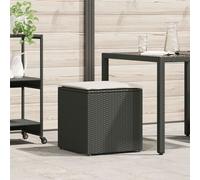 Vidaxl Caisse De Rangement D'extérieur Noir Et Crème Rattan, Polyester