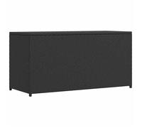 vidaXL Caisse de Stockage de Jardin Poly Rotin Noir Banc Boîte de Rangement 42498
