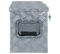 Boîte en aluminium 76,5 x 26,5 x 33 cm Argenté