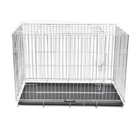 vidaXL Cage métallique et pliable pour chiens XXL