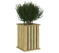 vidaXL Caisses de Plantation Marron 33 x 33 x 45 cm Pinède imprégnée, Bacs à Fleurs et terrasses, Rangement Rustique, boîte en Bois Durable, pour intérieur ou extérieur, Support à Herbes