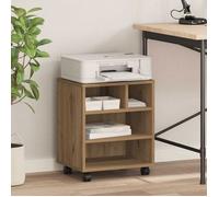 VidaXL Caisson de bureau chêne artisanal avec roulettes 41 x 32 x 48 cm - support d'imprimante