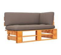 Vidaxl Canap¿¿ D'angle Palette De Jardin Marron Miel Bois Pin Impr¿¿Gn¿¿ Marron
