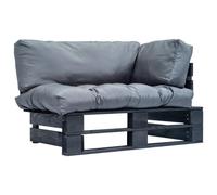 Vidaxl Canap¿¿ De Jardin Palette Avec Coussins Gris Pin¿¿De Gris