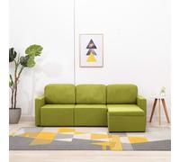 Vidaxl Canap¿¿-Lit Modulaire 3 Places Vert Tissu