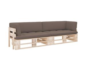 Vidaxl Canap¿¿ Palette 2 Places Avec Coussins Bois De Pin Impr¿¿Gn¿¿