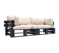 Vidaxl Canap¿¿S De Jardin Palette 2 Pcs Avec Coussins Sable Pin¿¿De