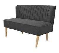 vidaXL Canapé 117 x 55,5 x 77 cm Tissu Gris foncé Gris G