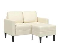 Canapé 2 places avec méridienne en L gris clair 125 cm velours vidaXL