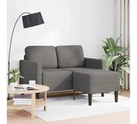 Vidaxl Canapé 2 Places Avec Méridienne En L Gris Clair 125 Cm Lin Gris