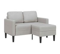 Vidaxl Canapé 2 Places Avec Méridienne En L Gris Nuage 125 Cm Tissu