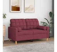 Canapé 3 places avec oreillers jaune clair 180 cm tissu canapé vidaXL