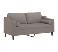 vidaXL Canapé 2 Places avec oreillers décoratifs Taupe 140 cm Tissu, canapé, Causeuse, canapé de Salon, canapés, canapé rembourré, sièges de Salon