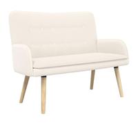 vidaXL Canapé 2 places crème 115 x 61 x 87 cm bouclé, salon, rectangulaire, style moderne pour plus d'espace, confort, parfait pour se détendre et rencontrer, 2023 tendances