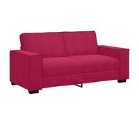 vidaXL Canapé 2 places en Velours Rouge Bordeaux 140 cm