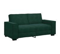 vidaXL Canapé 2 places en velours vert foncé 140 cm